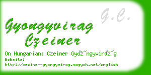 gyongyvirag czeiner business card